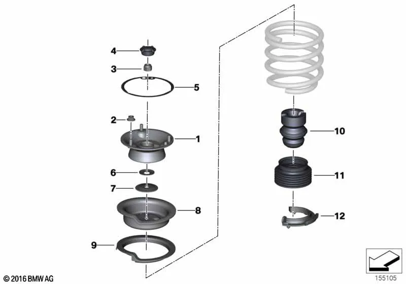 Опора аморт.ст./изол.прокл.пруж./доп.эл.