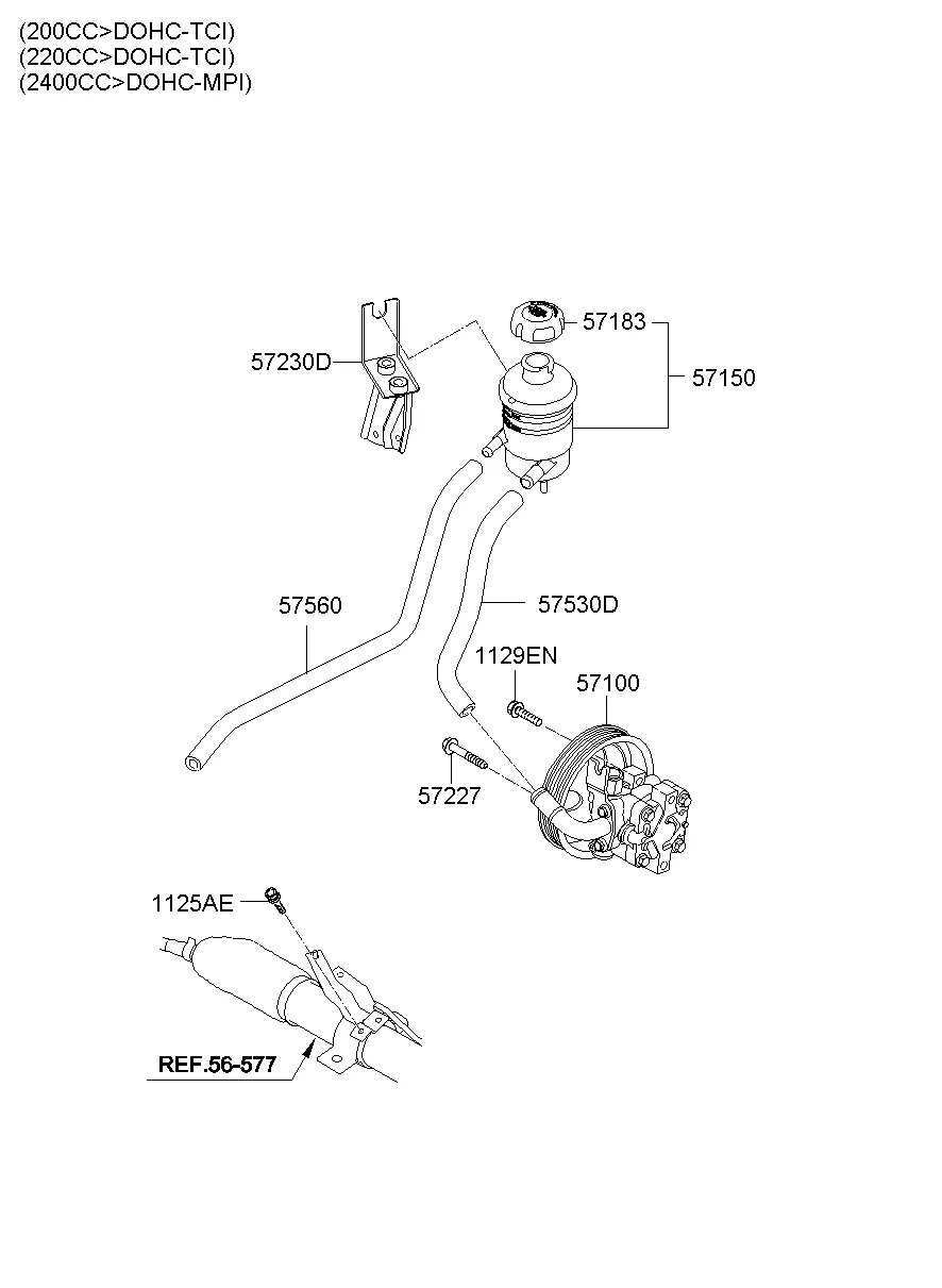 POWER STEERING OIL PUMP; 1