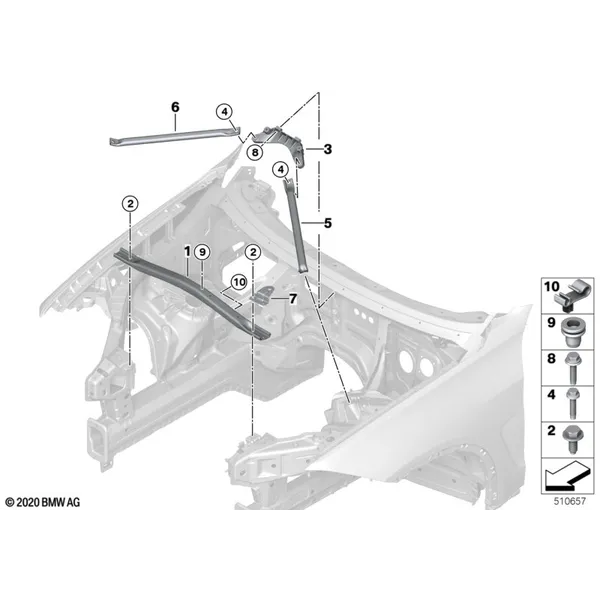 Элемент усиления передней части кузова