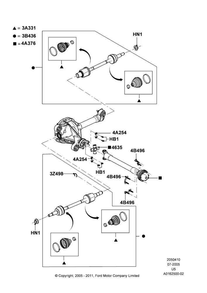 10B - Drive Shaft - Front Axle Drive; 19/JUL/2005-16/DEC/2010
