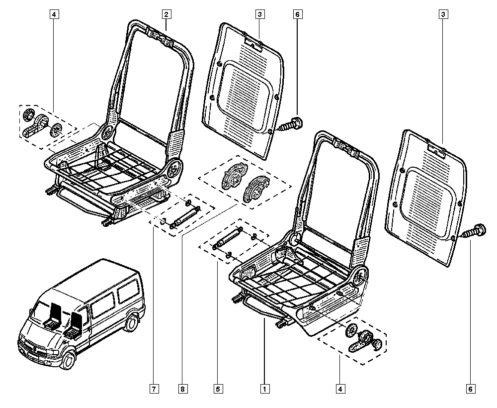 Каркас сиденья