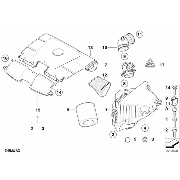 Воздушный фильтр и глушитель впуска