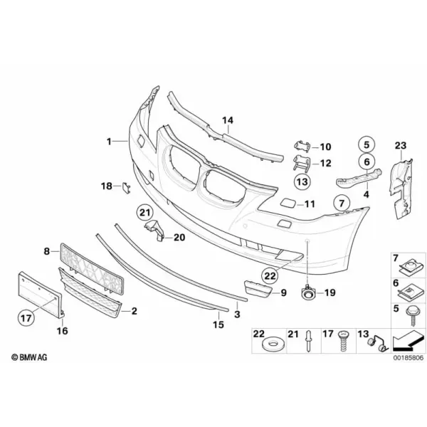 Облицовка переднего бампера