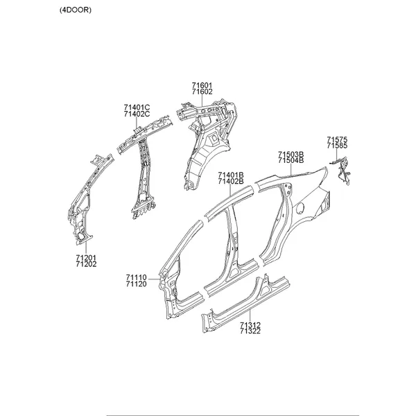 панель кузова боковая