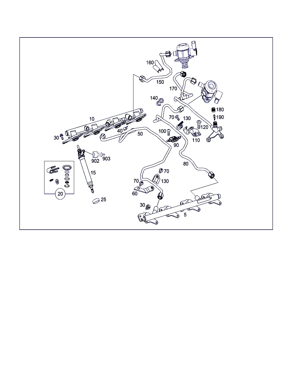 ТОПЛИВНАЯ РАМПА, ТОПЛИВОПРОВОДЫ И ТОПЛИВНЫЕ ФОРСУНКИ