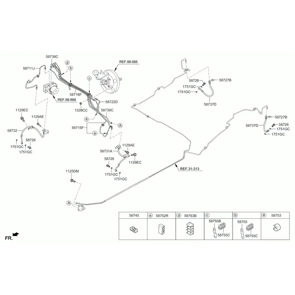 Трубопровод гидропривода тормозов