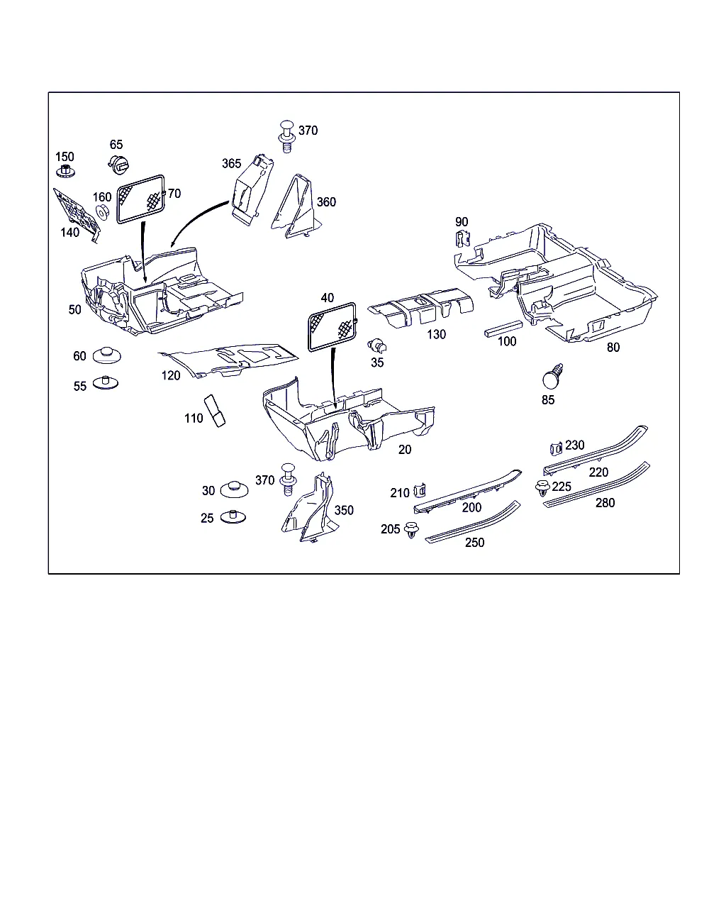 ОБЛИЦОВКА СТОЙКИ ПЕРЕДН. СТЕНКИ, НАСТИЛ ПОЛА И ОПОРА ДЛЯ НОГ