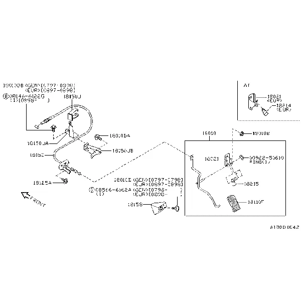 Рычажный механизм акселератора