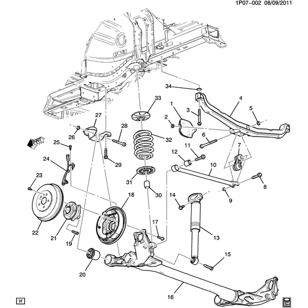 SUSPENSION/REAR (DRUM BRAKE J93)
