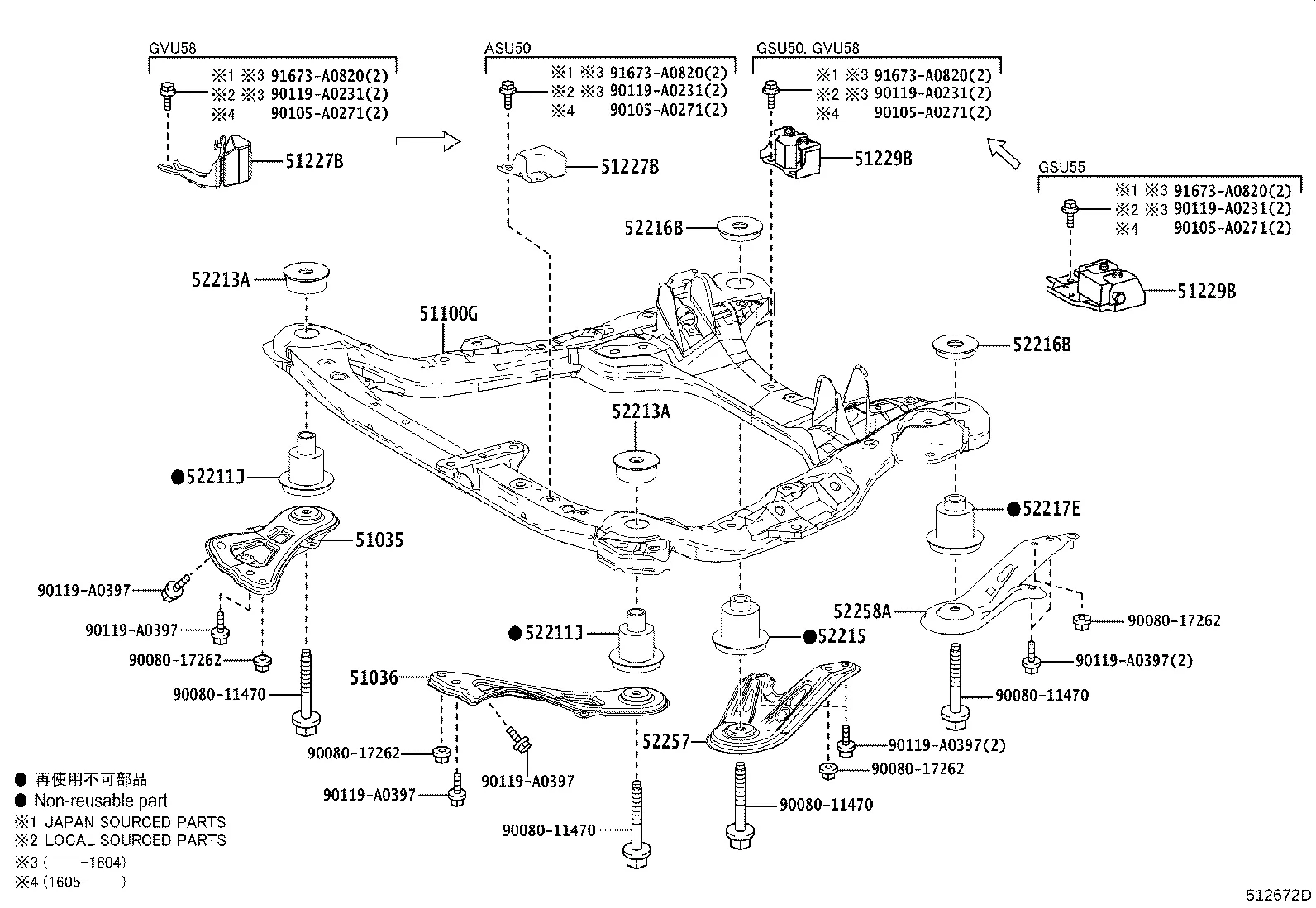 SUSPENSION CROSSMEMBER & UNDER COVER