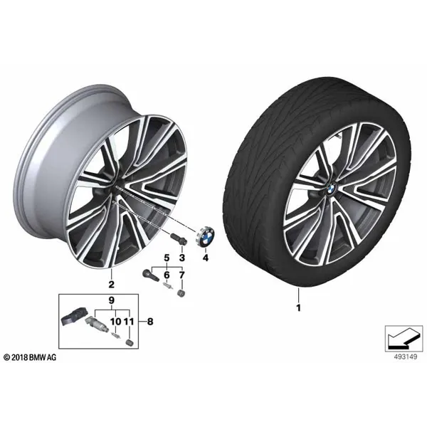 BMW л/с диск с V-образн.сп.746I - 22"