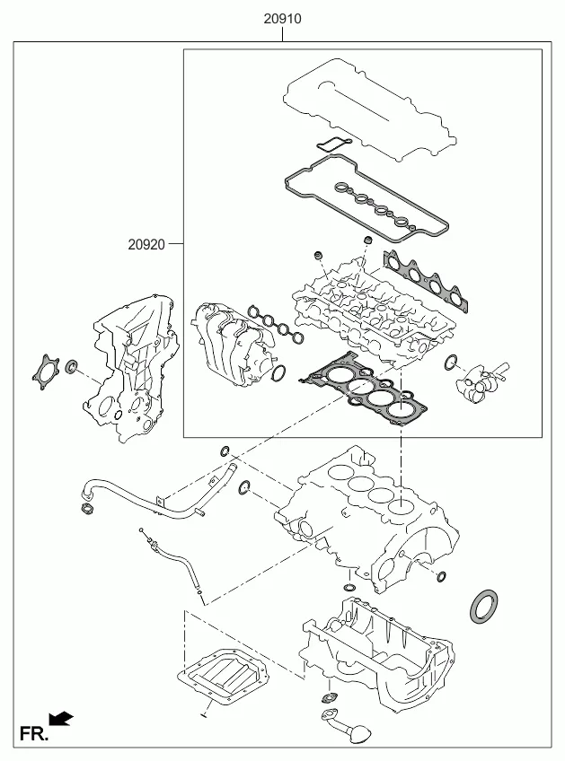 набор прокладок двигателя