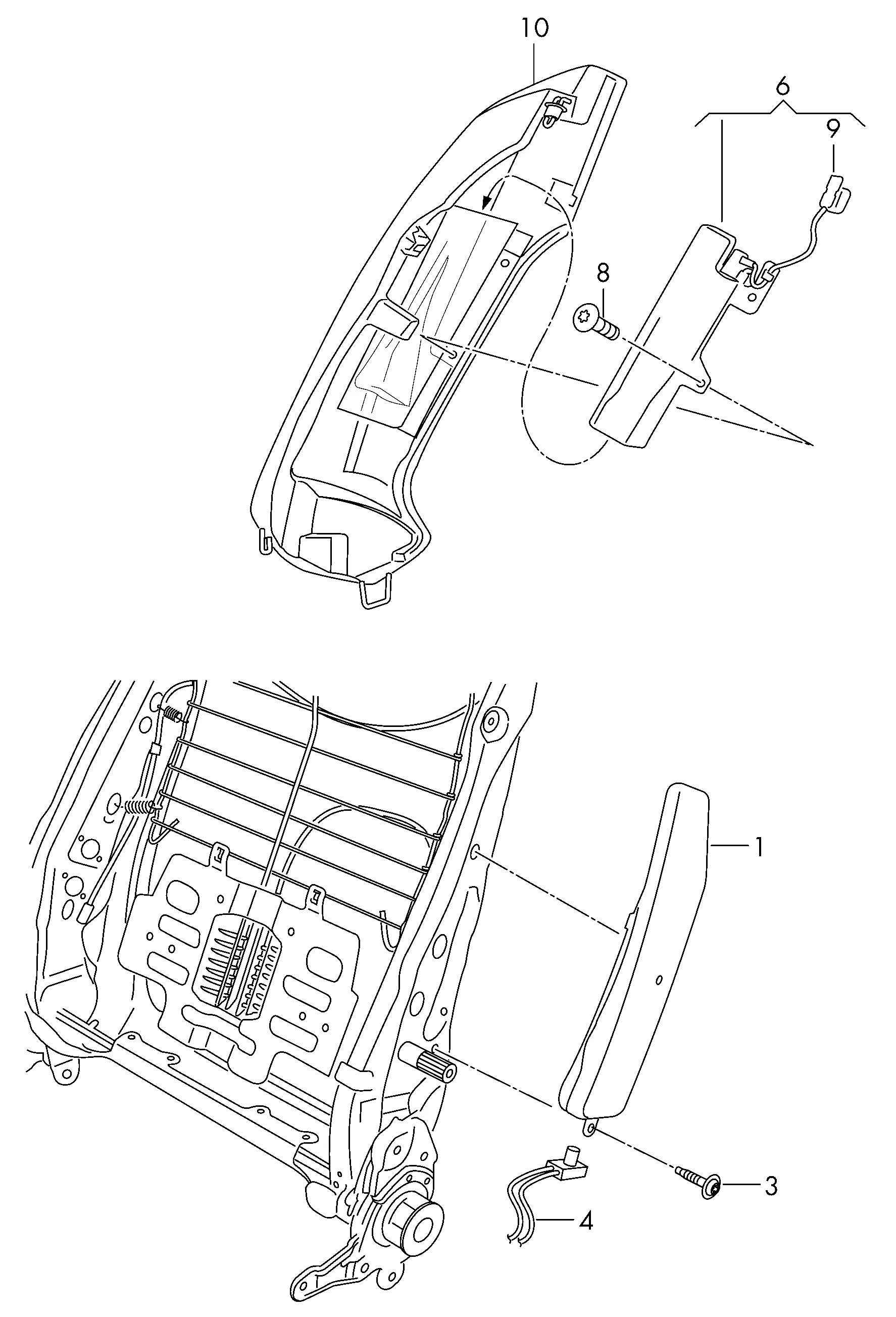 Модуль боковой подушки безоп.