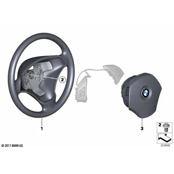 Многофункциональное кожаное рулевое колесо с подушкой безопасности