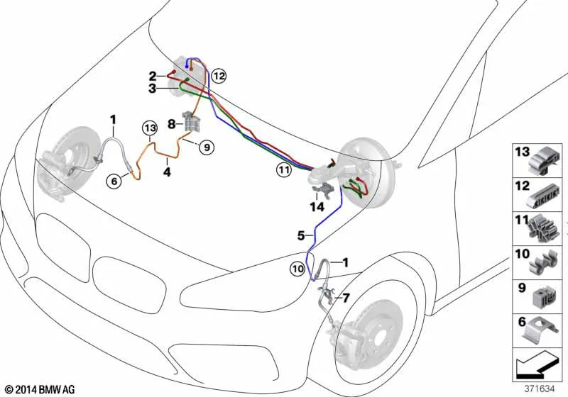 Трубопровод тормозного привода Пд