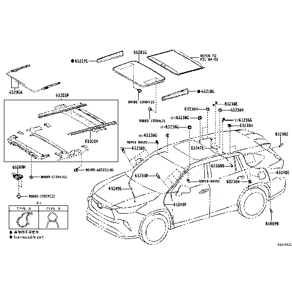 ROOF PANEL & BACK WINDOW GLASS