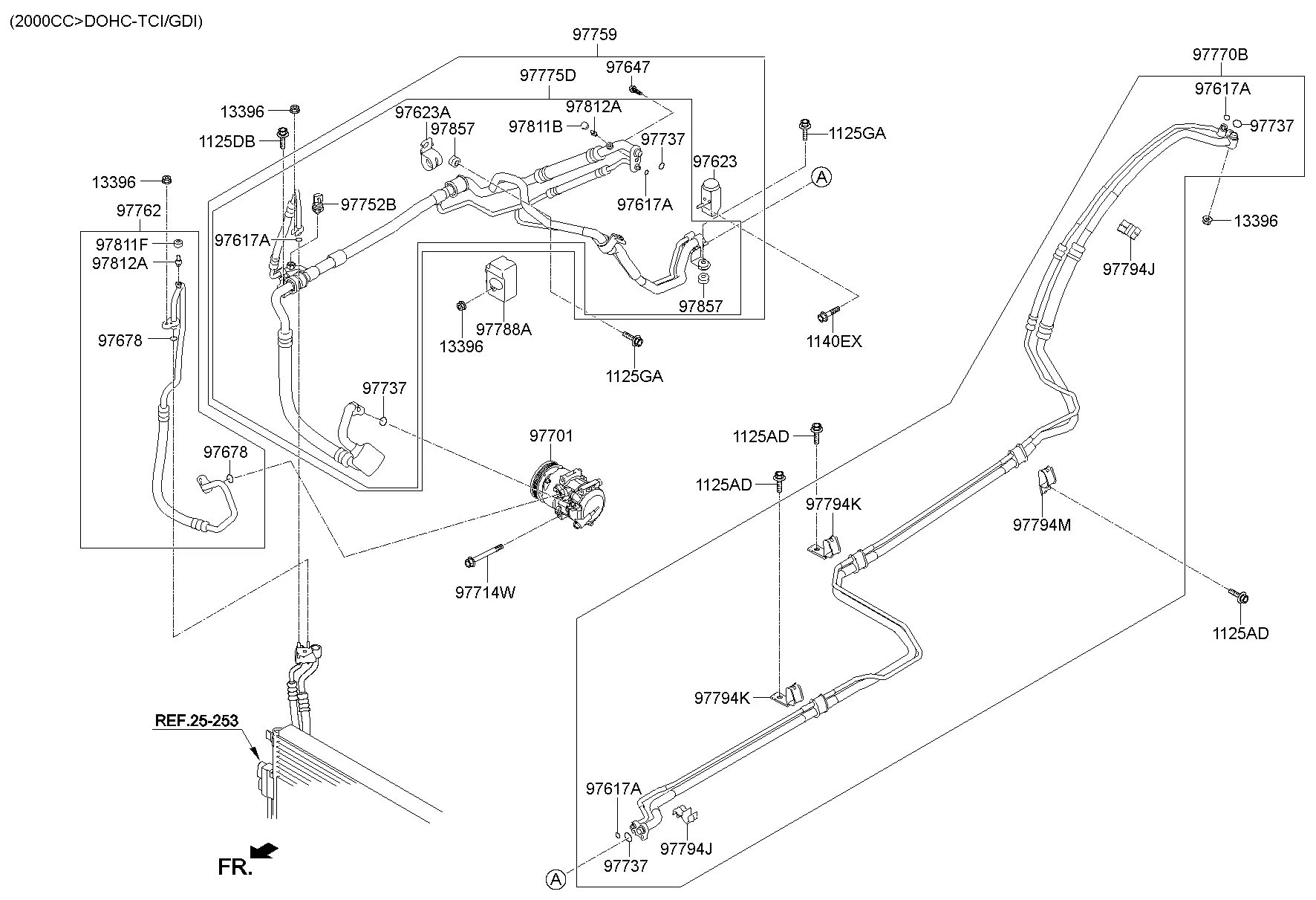 AIRCON SYSTEM-COOLER LINE; 2