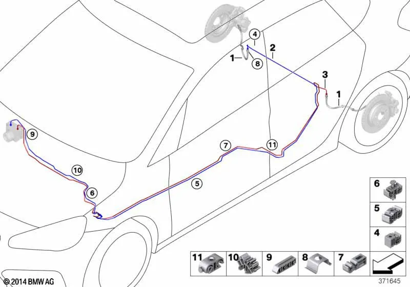 Трубопровод тормозного привода Зд