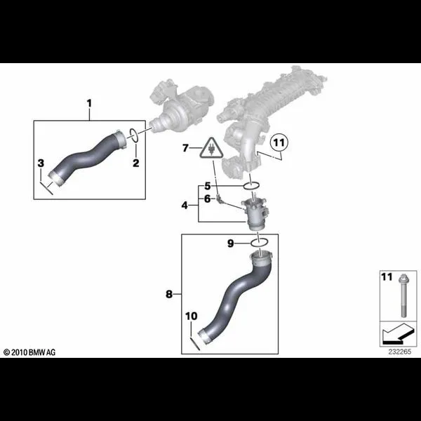 Сист.впуска воздуховода наддув.возд./AGR