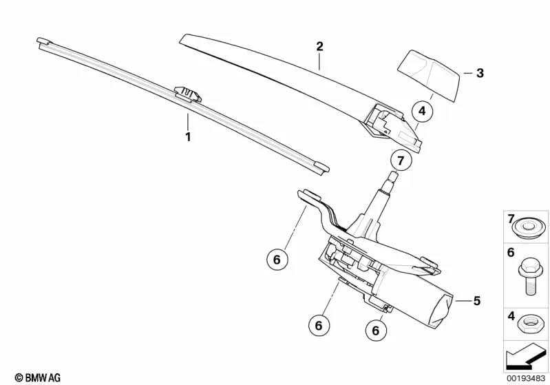 Детали очистителя заднего стекла