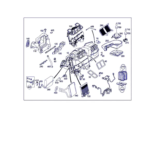 КОРОБ СИСТЕМЫ КОНДИЦИОНИР. И ОТОПЛ. С ВЕНТИЛЯТОРОМ И ЖГУТОМ ЭЛЕКТРОПРОВОДКИ
