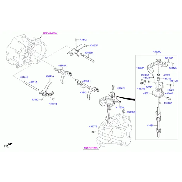 GEAR SHIFT CONTROL - MANUAL