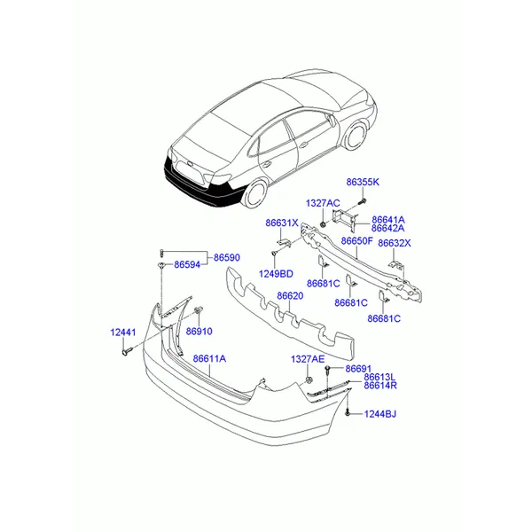 бампер задний