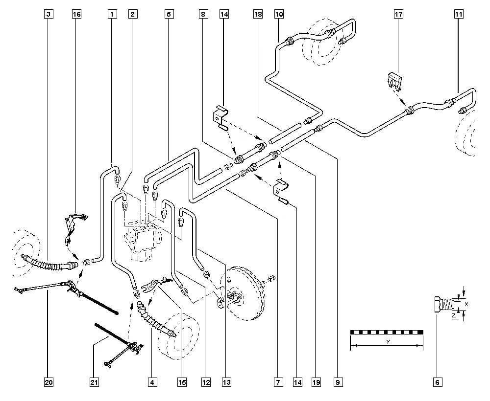 Трубопроводы тормозной системы