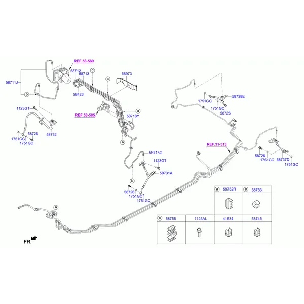 Трубопровод гидропривода тормозов