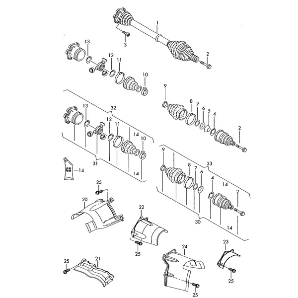 Приводной вал для 6-ступенчатой АКП