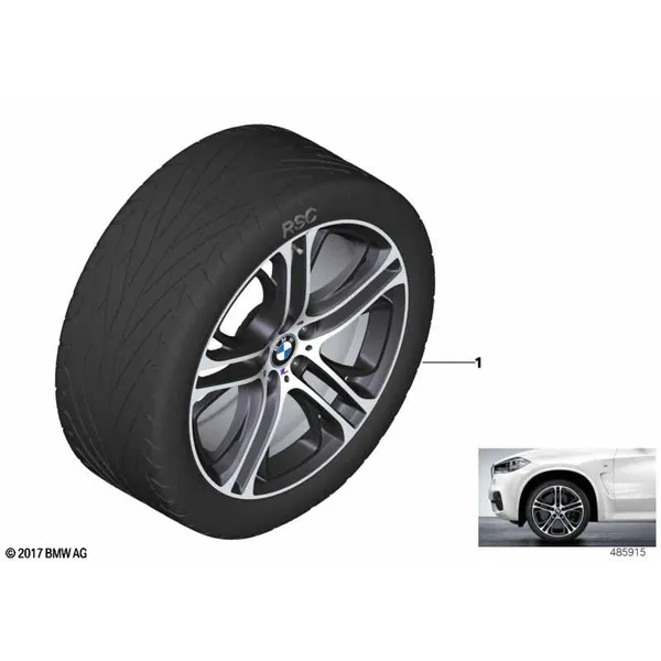 BMW л/с диск M Perf. сдвоенн.сп.310M-21"