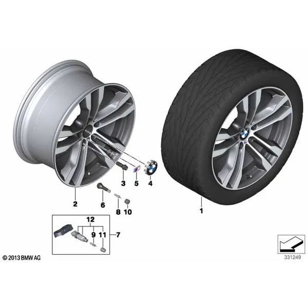 Л/с диск BMW M со сдв.спиц.д.468M - 20''