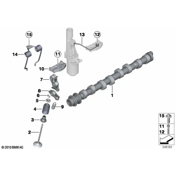 Распредвал управления впускн.клапанами