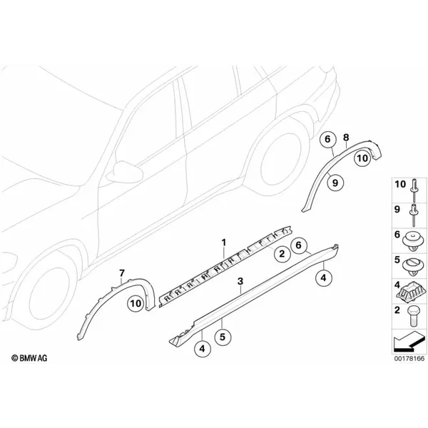 Накладка порог / арка колеса