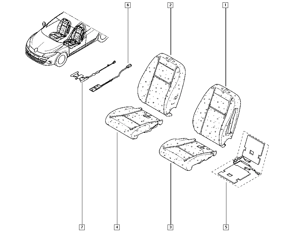 Обивка сиденья