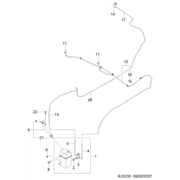 ОМЫВАТЕЛЬ ВЕТРОВОГО СТЕКЛА (5330)