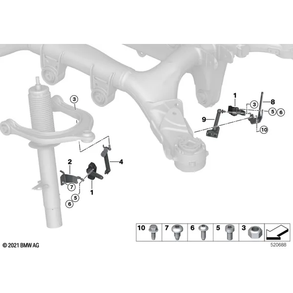 Датчик регулировки угла наклона фар