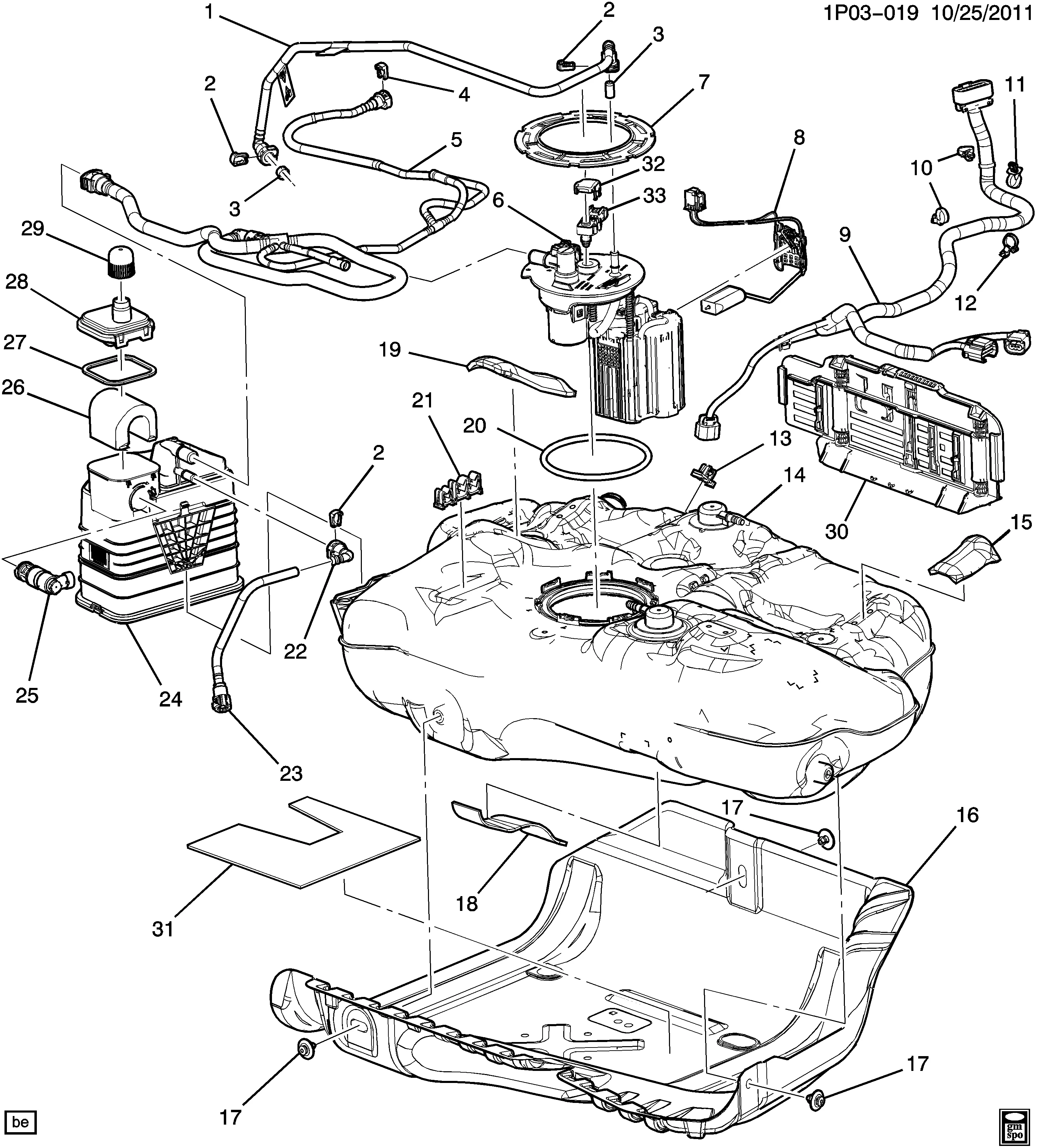 FUEL TANK & VAPOR CANISTER