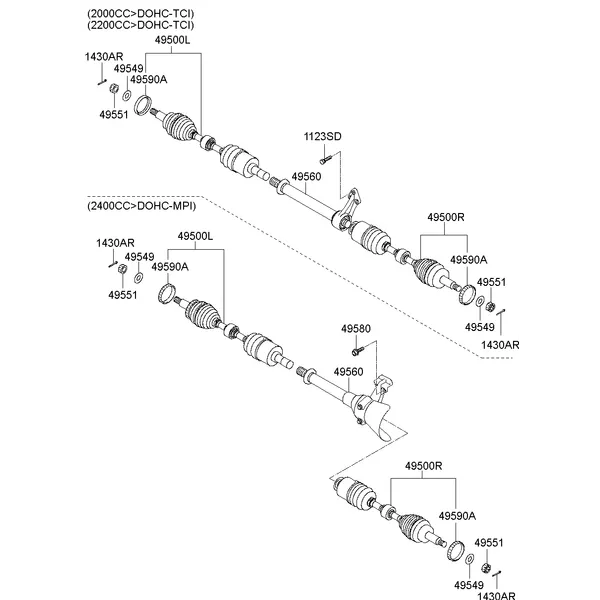 DRIVE SHAFT-FRONT; 1