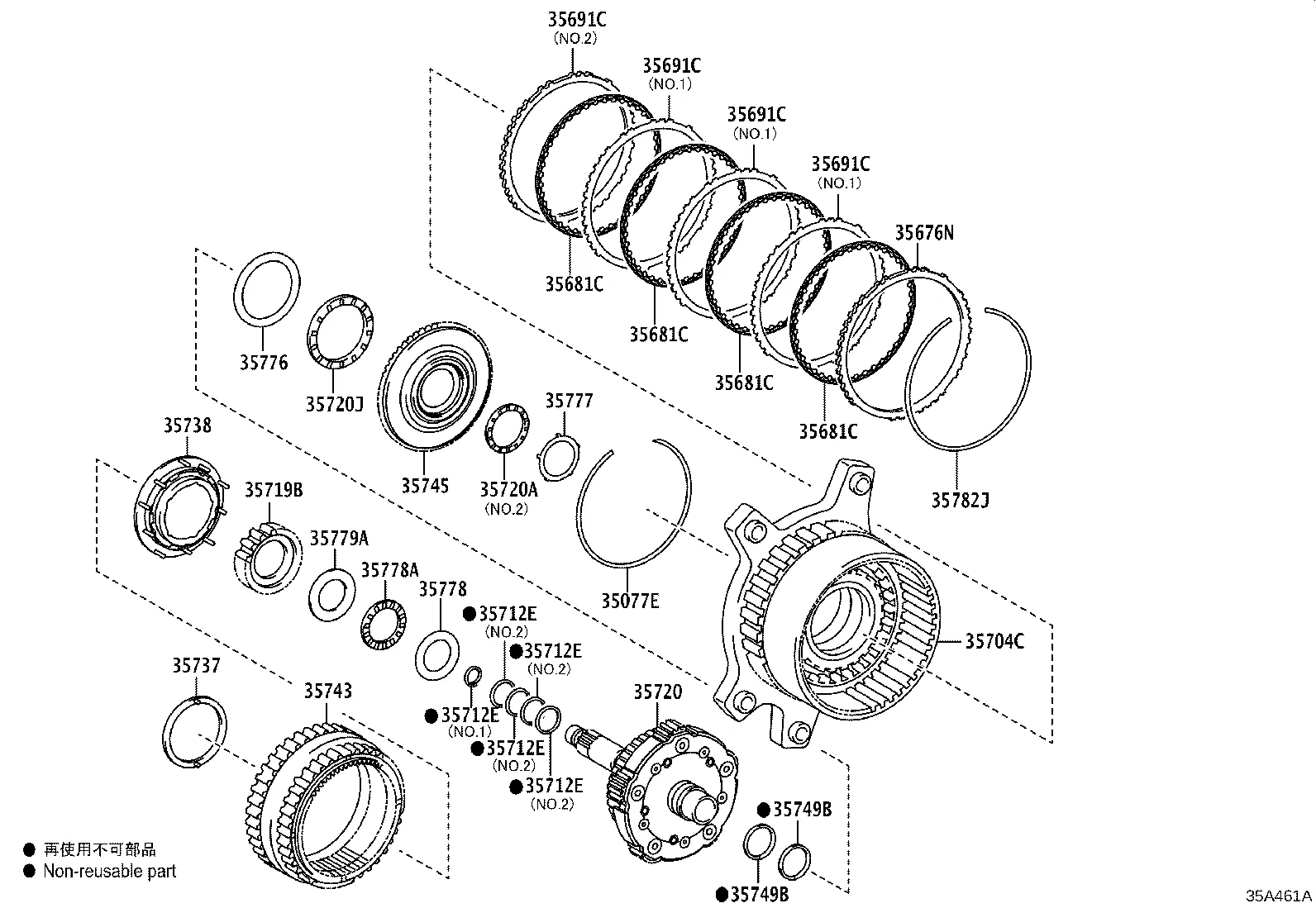 PLANETARY GEAR, REVERSE PISTON & COUNTER GEAR(ATM)