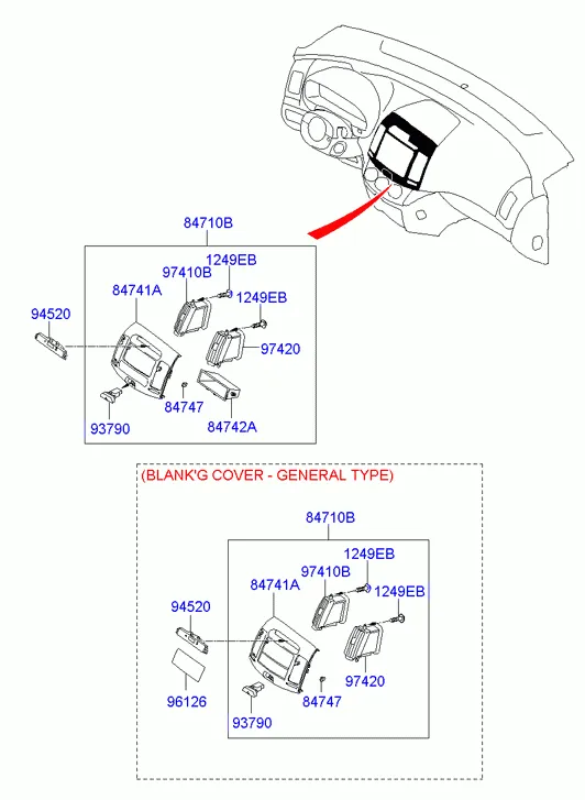 накладка панели приборов