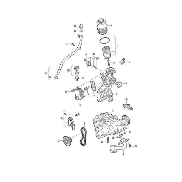 Масляный фильтр Масляный насос Масляный радиатор