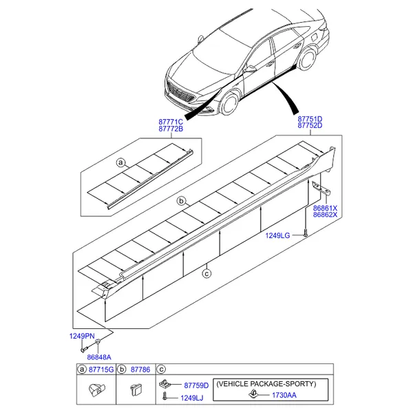 молдинг кузова боковой