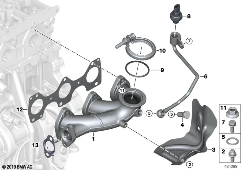 Выпускной коллектор-рециркуляция ОГ