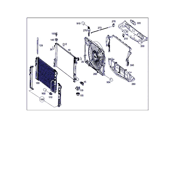 РАДИАТОР, КРЕПЛЕНИЕ И ОБЛИЦОВКА