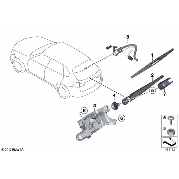Детали очистителя заднего стекла