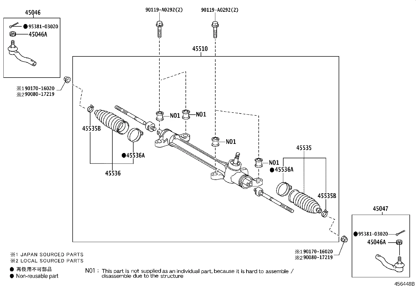 FRONT STEERING GEAR & LINK