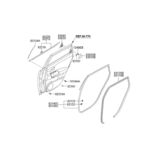 молдинг задней двери