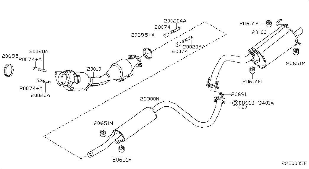 Выхлопная труба и глушитель