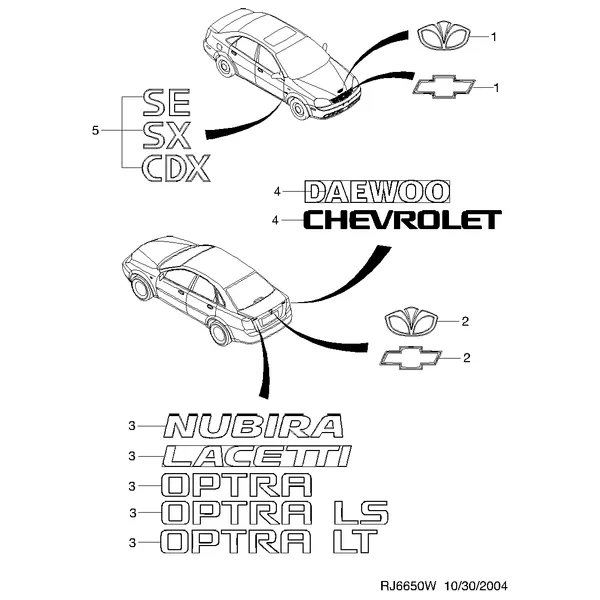 ЭМБЛЕМА И НАДПИСИ (6650)